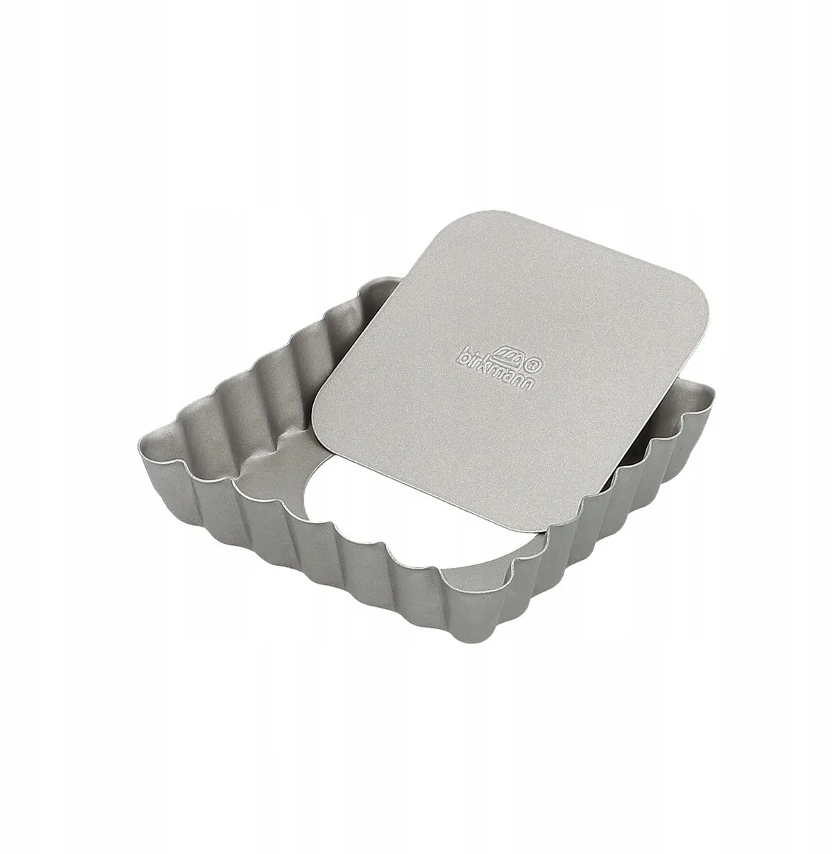Mini Tartevorm Baker's Best 10x10x2 cm Anti-aanbak van Birkmann in Grijs – productfoto