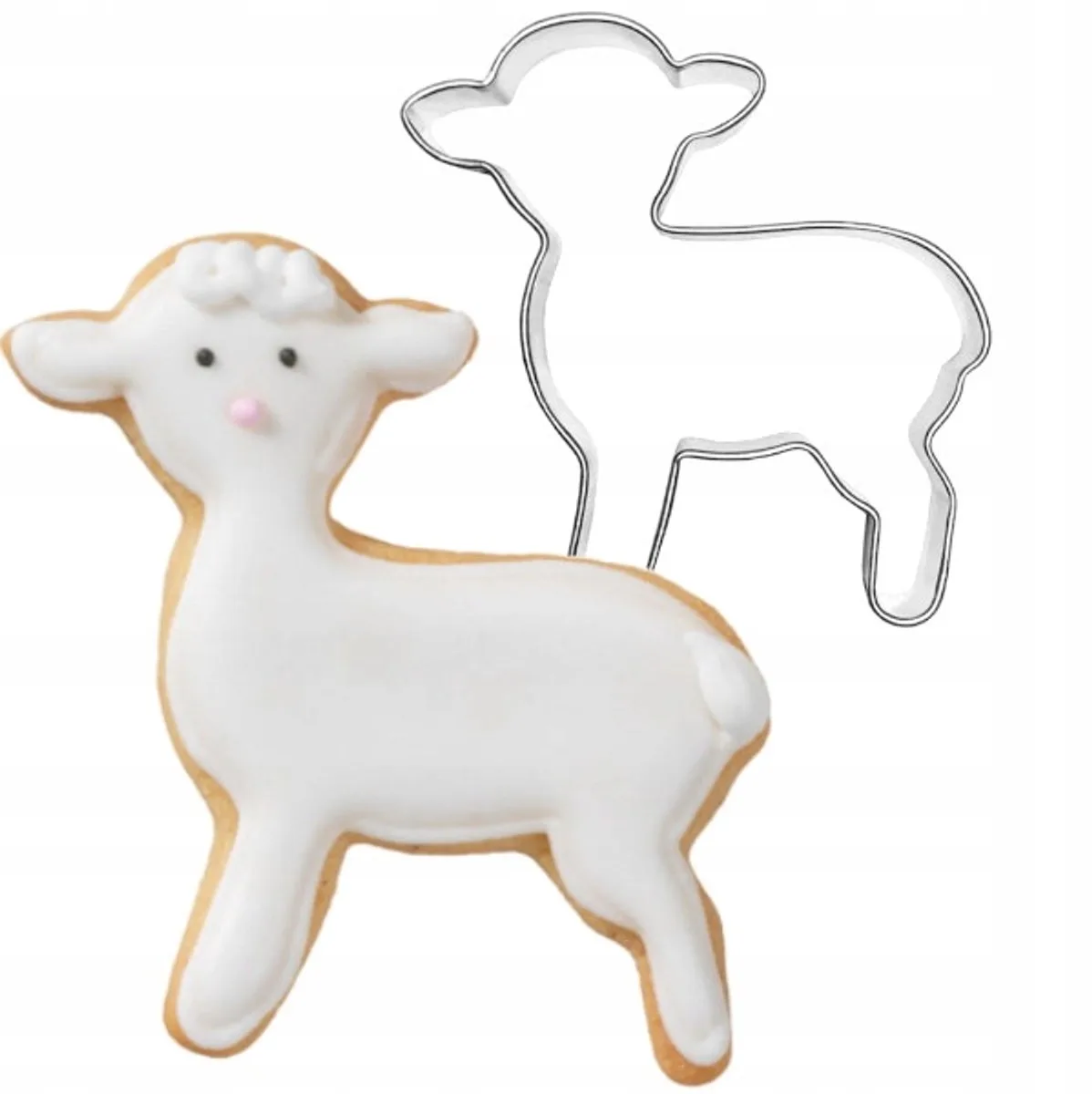 Schaap Koekjesvorm 6,7 cm - Bakvorm voor Koekjes en Fondant by Birkmann in Silver – product photo