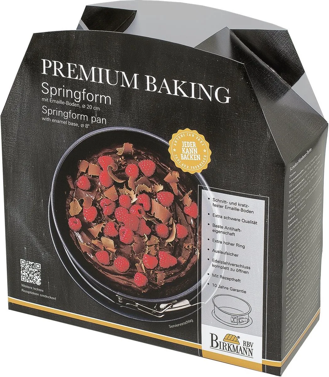 Springvorm Premium Baking - Geëmailleerde bodem - PFOA-vrij - ø 20 cm von Birkmann in Schwarz – Produktfoto