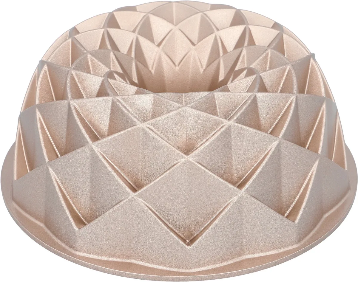 Tulband / Bakvorm - Contoura Geo - Gietaluminium - ø 23 cm van Birkmann in Brons – productfoto
