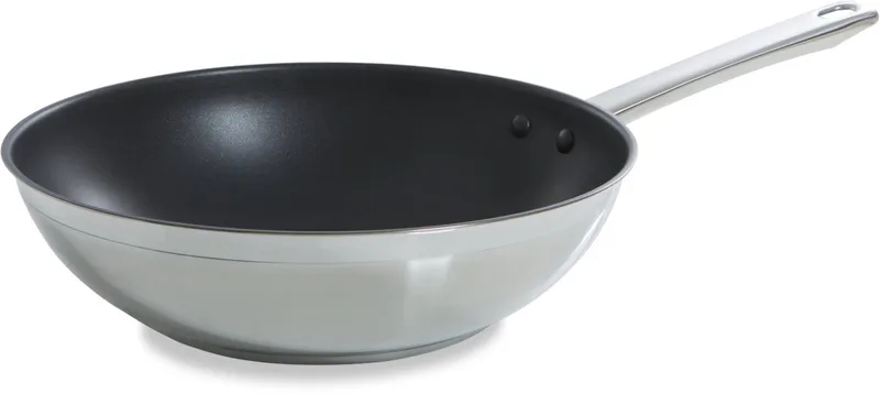 Allround Wokpan 28cm – 4.2L - PFAS-vrije antikleeflaag – Wokpan inductie – Keramische pan - Ovenbestendig tot 230°C - Zonder deksel - Zilver by BK in Silver – product photo