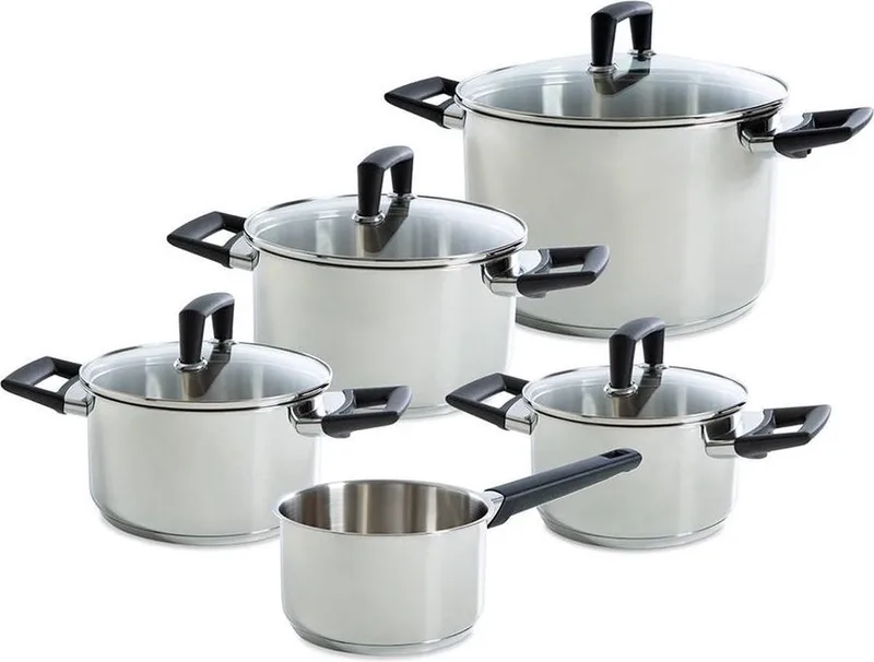 Blue Label Cool 5-delige pannenset by BK in Silver – product photo