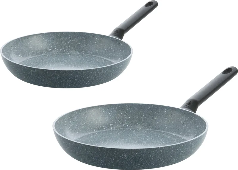 Blue Label Granite Koekenpannenset 2-delig - 20/24cm - PFAS-vrije antikleeflaag - Pannenset inductie - Keramische pan - Ovenbestendig tot 160°C - Koudgrepen by BK in Blue – product photo