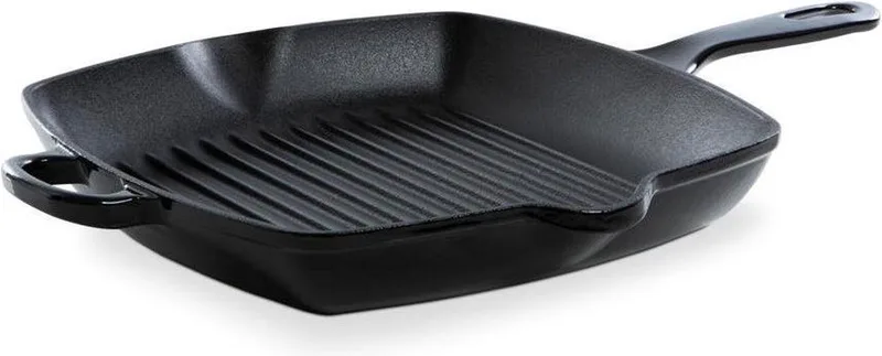 Bourgogne grillpan Ø 26x26 cm - Gietijzer - Inductie från BK i Svart – produktbild