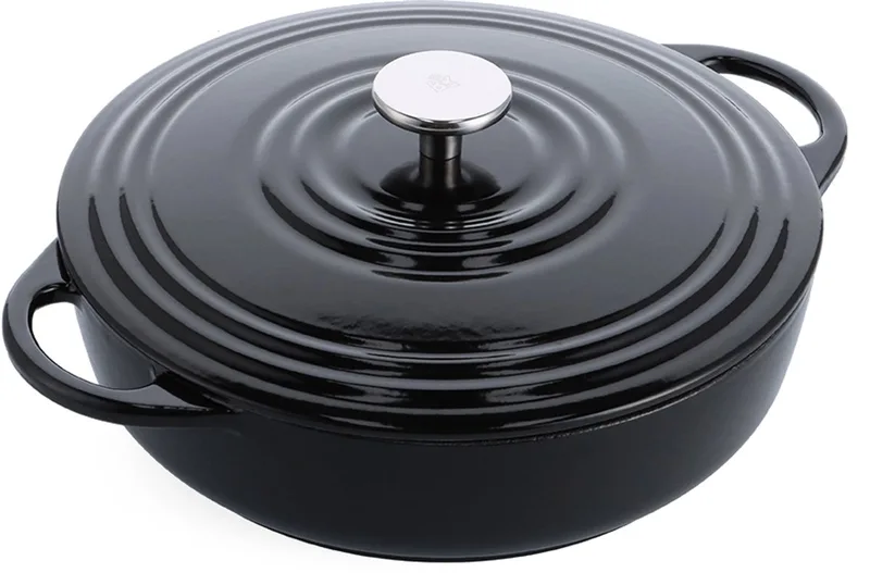 Bourgogne lage braadpan 28cm - Jet von BK in Schwarz – Produktfoto