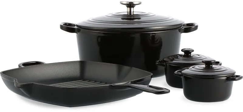 Bourgogne pannenset 4-delig by BK in Black – product photo