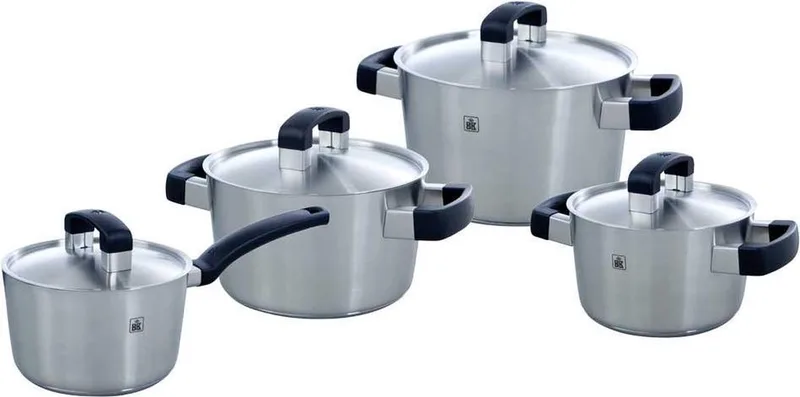 Conical Cool Kookpannenset - 4 delig - RVS by BK in Silver – product photo