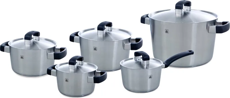 Conical Cool Kookpannenset - 5 delig - RVS by BK in Silver – product photo