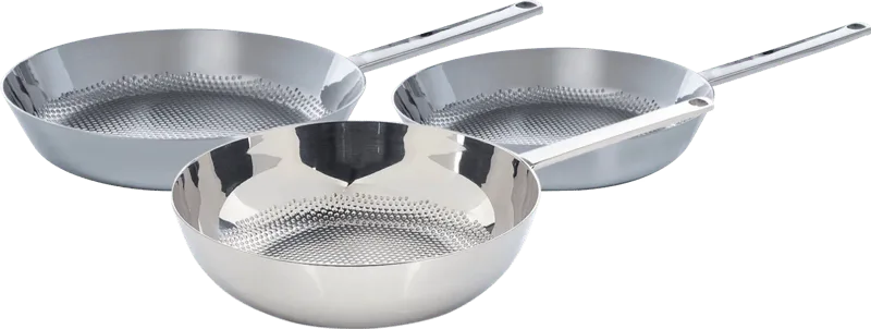 Conical Bratpfannenset 24 + 28 cm + Wok 30 cm von BK – Produktfoto