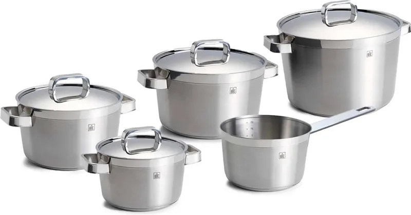 Conical profi Kookpannenset - 5 delig - RVS by BK in Silver – product photo