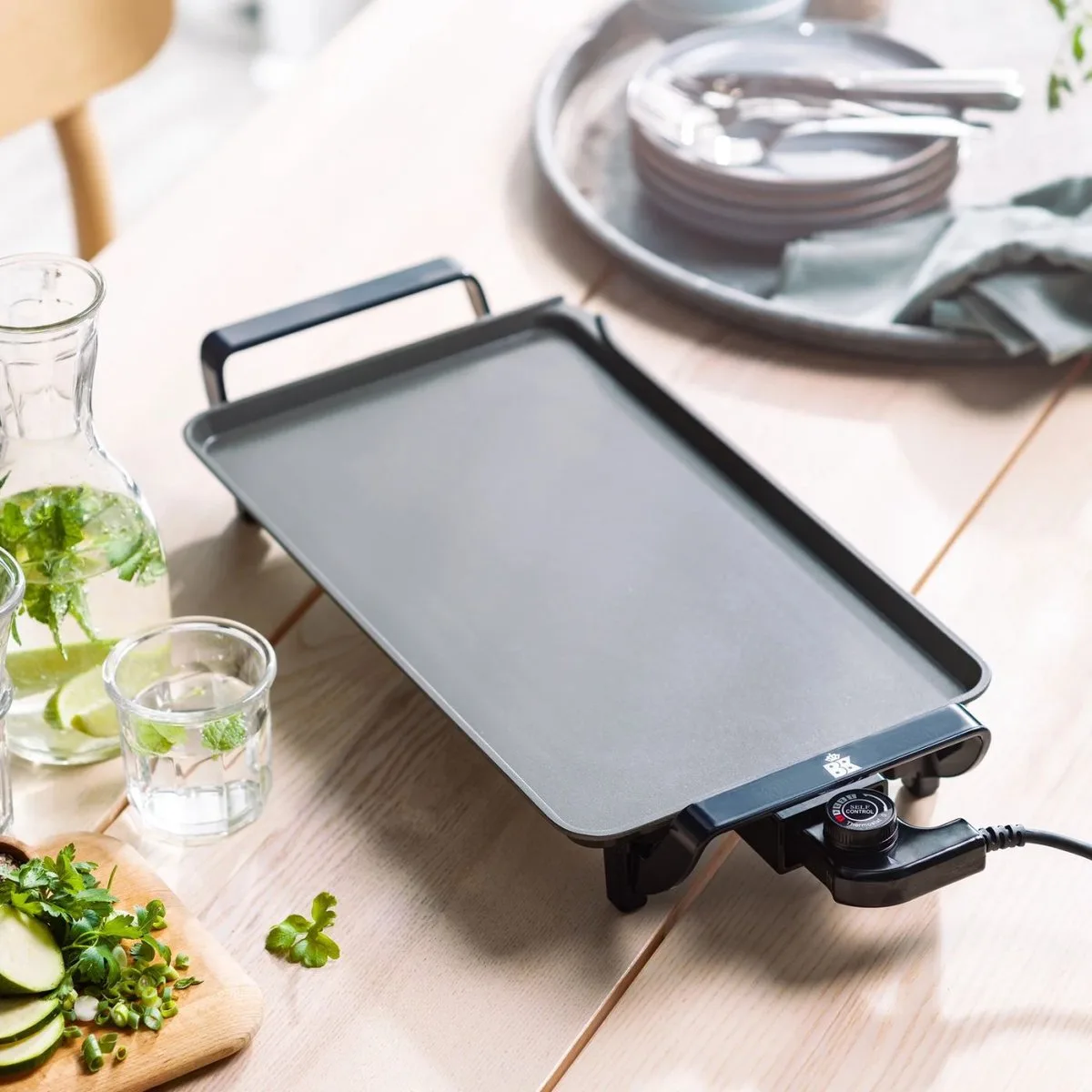 Connect - Bakplaat / Teppanyaki - PFAS-vrij van BK in Grijs – productfoto