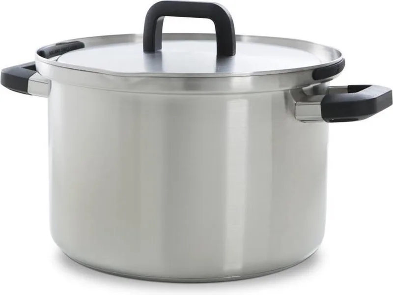 Flow Cool Soeppan 24cm - 6l - Veilig afgietsysteem - PFAS-vrij by BK in Silver – product photo