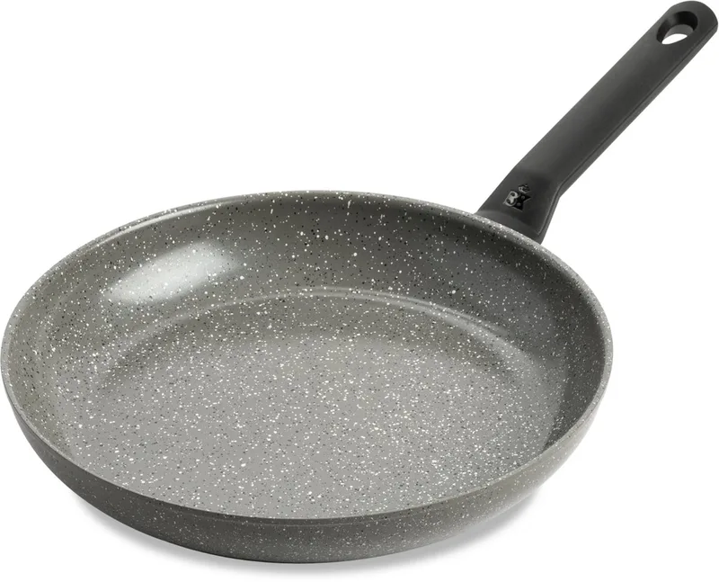 Granite Ceramic keramische koekenpan 28cm – inductie koekenpan – zonder deksel – ovenbestendig tot 160°C – koudgreep – PFAS‑vrij – Grijs de BK en Gris – photo produit