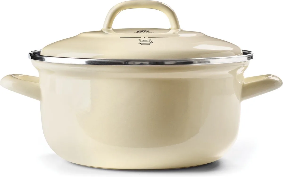 Indigo Stoofpot - 22 cm/3,25 l - Cream van BK in Crème – productfoto