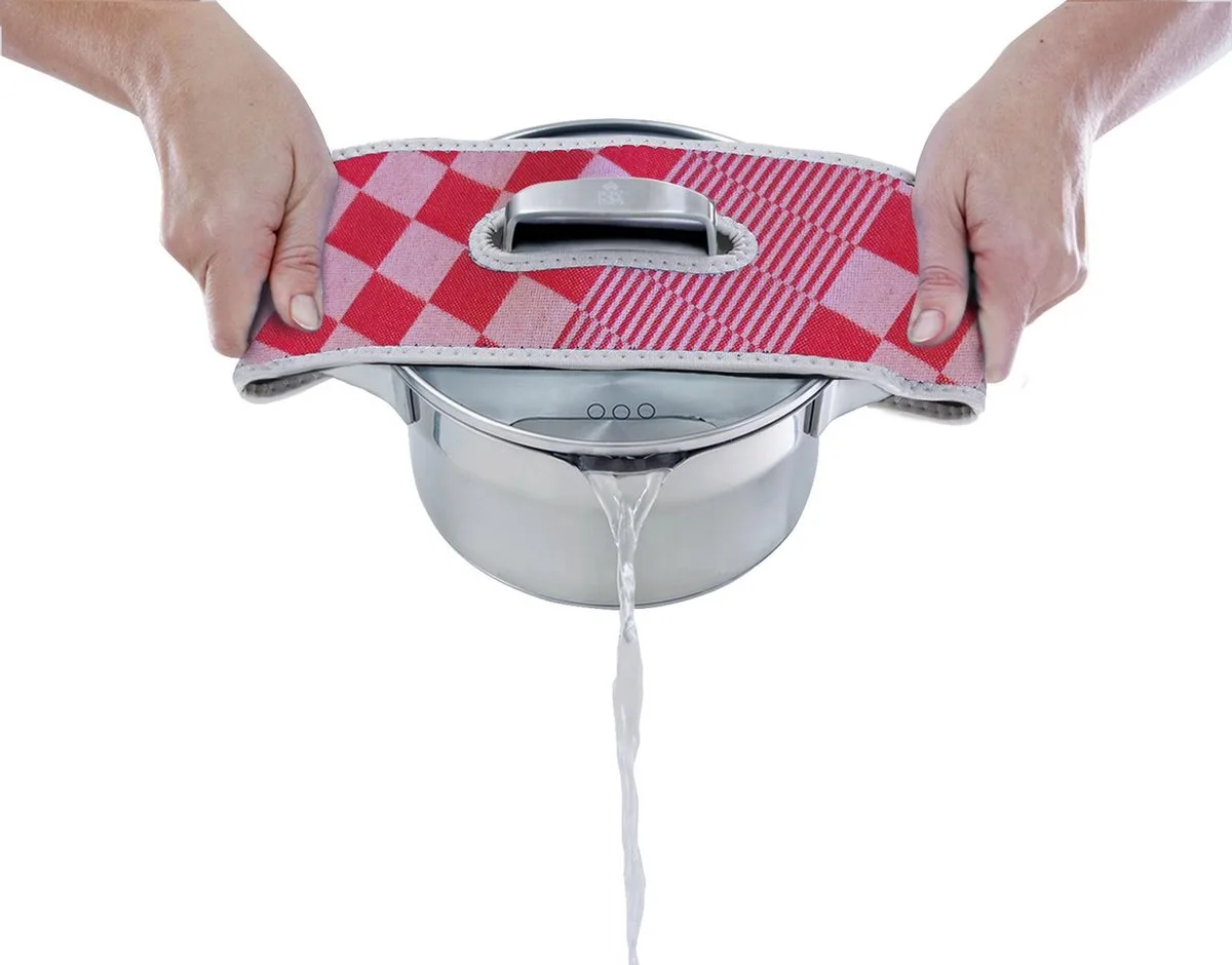 Mr. Gripper pannenlap - afgiethulp van BK in Rood geruit – productfoto