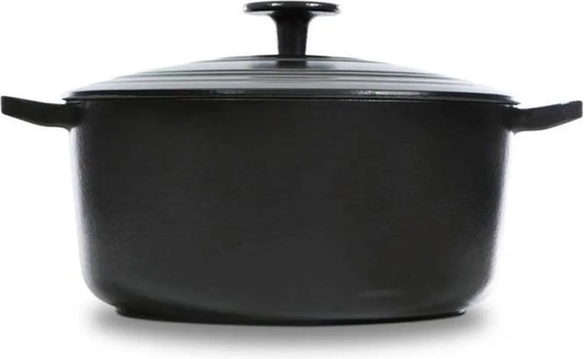New Vintage Gietijzeren braadpan - 24 cm van BK in Zwart – productfoto