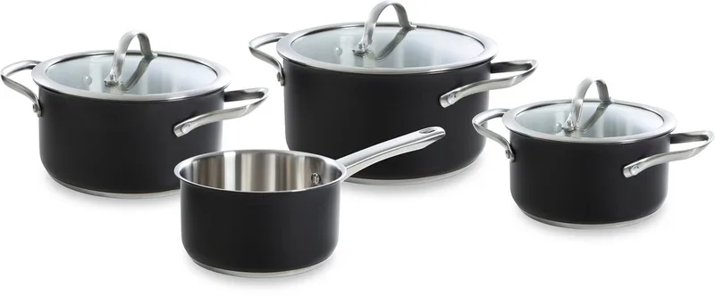 Purity 4-delige kookpannenset - inductie - RVS von BK in Schwarz – Produktfoto