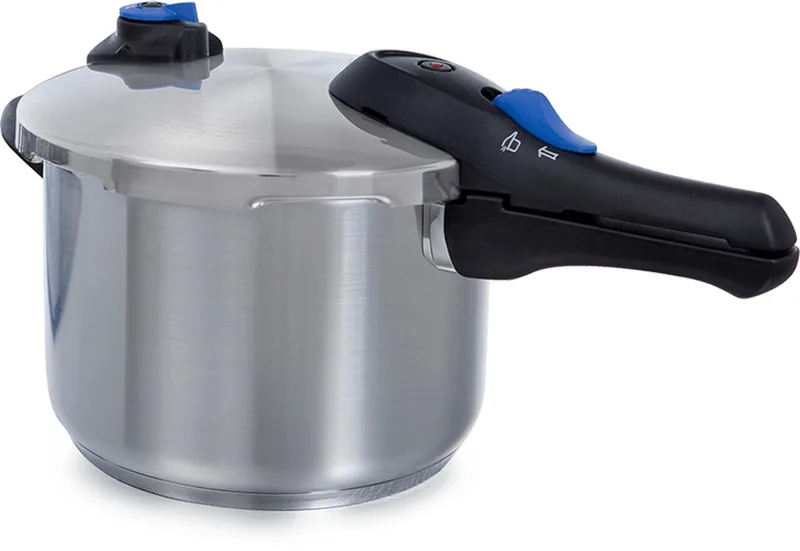 Snelkookpan 22cm- 6l - mat - PFAS-vrij von BK in Silver_colored_matt – Produktfoto