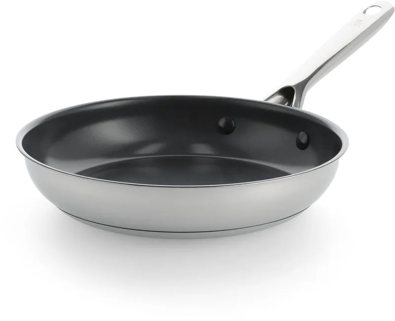 Sparkling Koekenpan 24cm - PFAS-vrije antikleeflaag - Koekenpan inductie - Keramische koekenpan - Ovenbestendig tot 220°C - RVS handgreep - Zilver de BK en Argent – photo produit