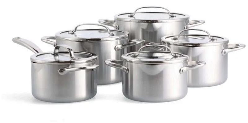 Twist Pannenset 9delig - met gratis panbeschermerset von BK in Silber – Produktfoto