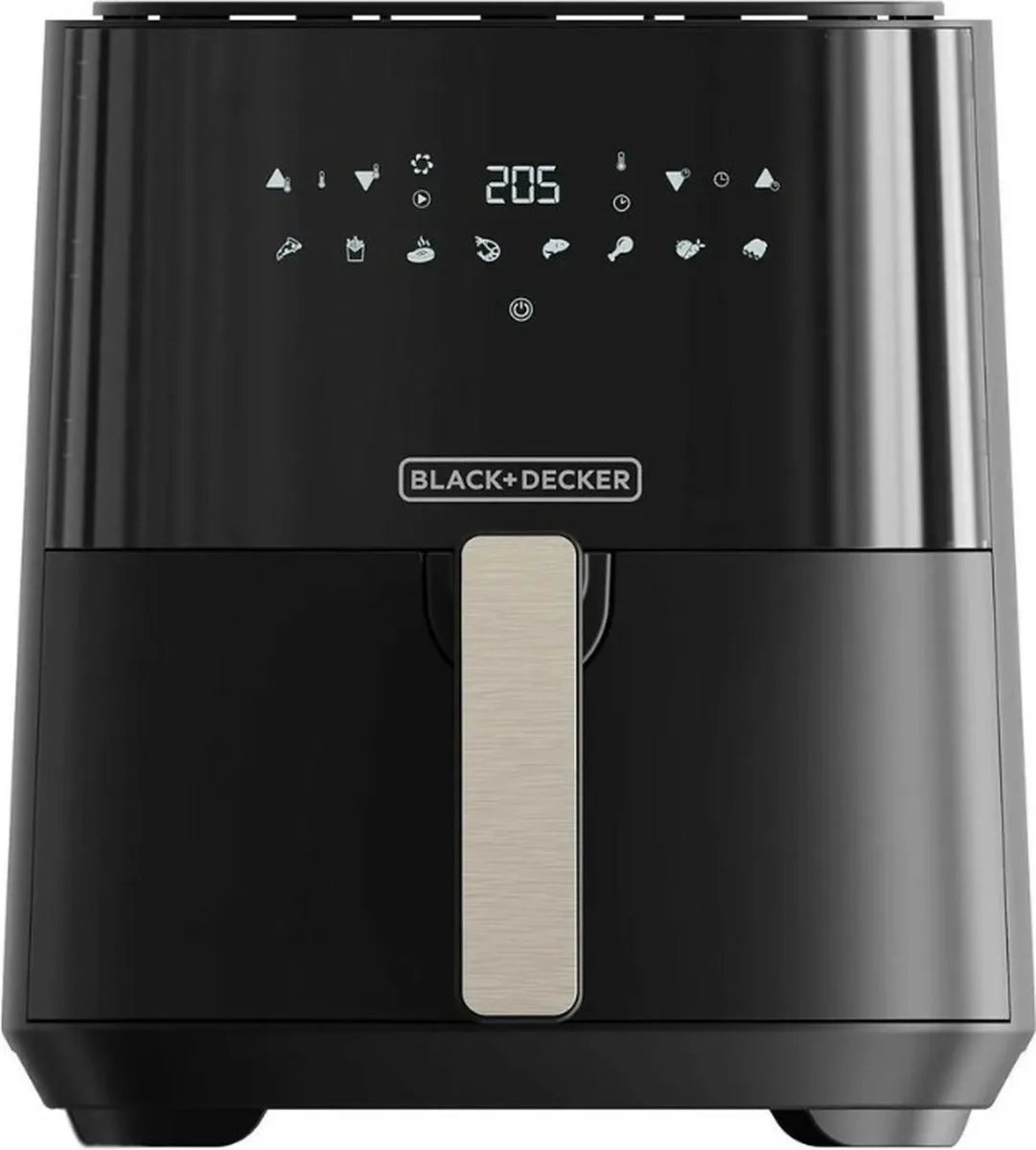 Heißluftfritteuse, 5L, 8 Programme, Antihaftbeschichtung, 1450W von Black+Decker in Schwarz – Produktfoto