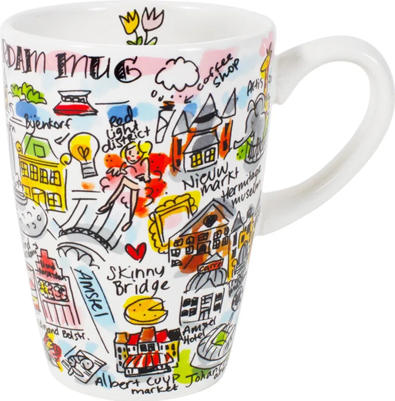 Blond Amterdam CITY Amsterdam XL mug van Blond Amsterdam in Meerkleurig – productfoto