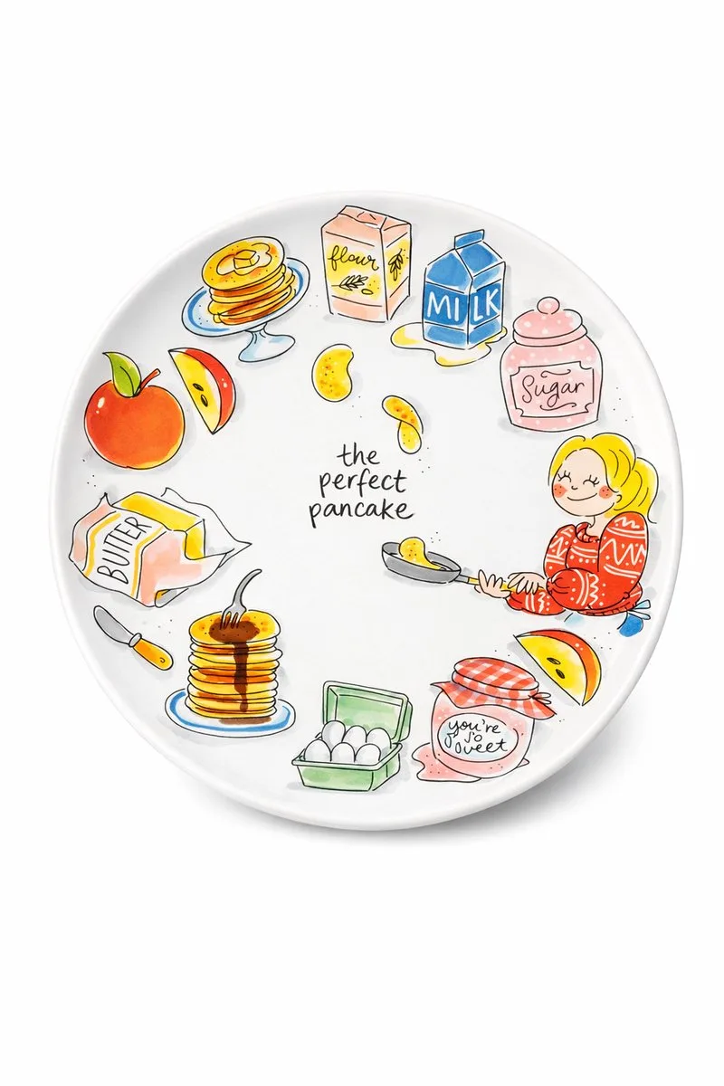 Bord - 31cm - Cozy Days - The perfect pancake - Pannenkoeken bord de Blond Amsterdam en Blanc – photo produit