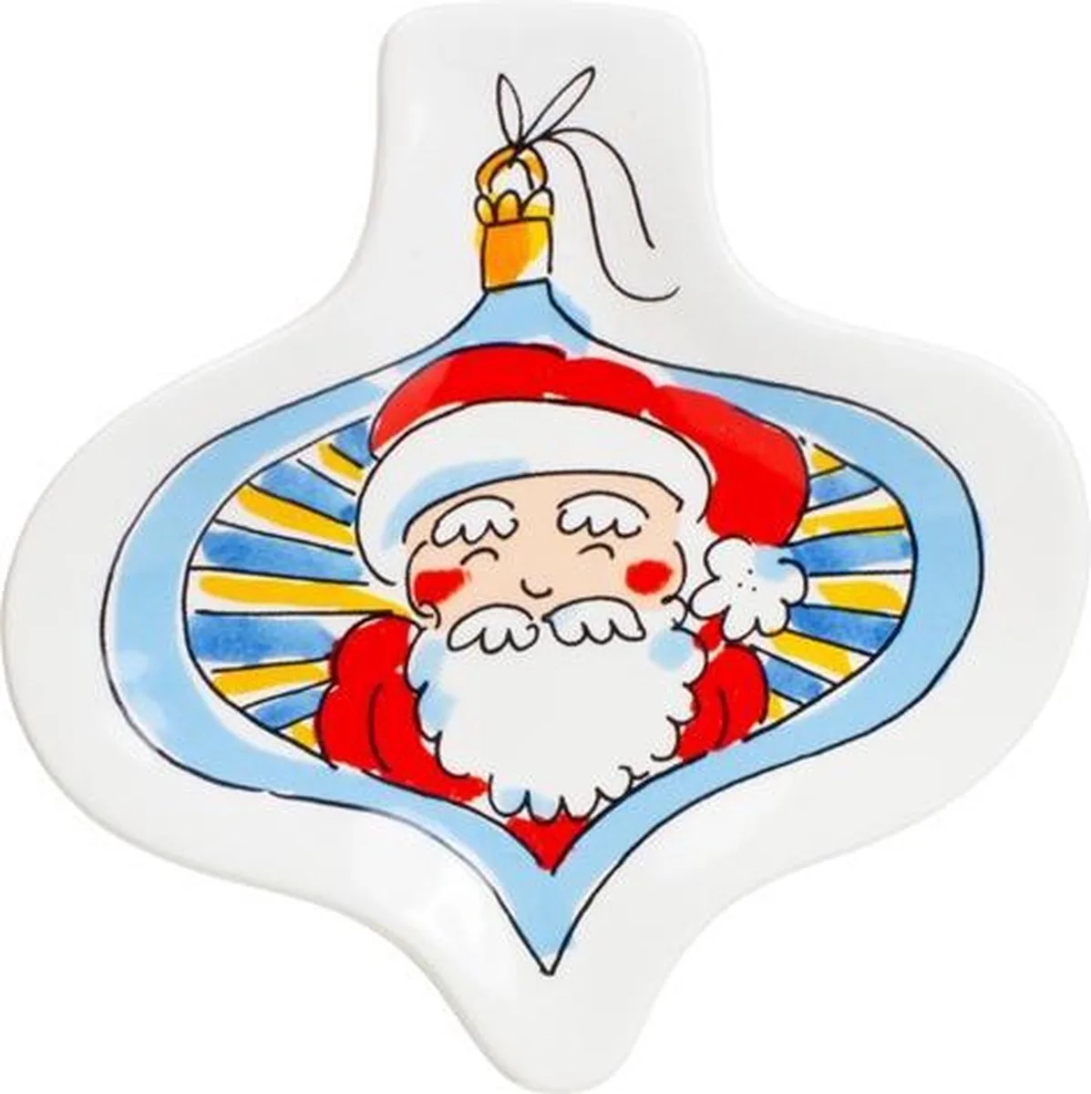 Christmas 3D bord Santa - 12 cm van Blond Amsterdam in Meerkleurig – productfoto
