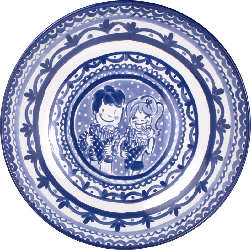 Delfts Blond - Schaal - Ø 36 cm by Blond Amsterdam in Blue – product photo
