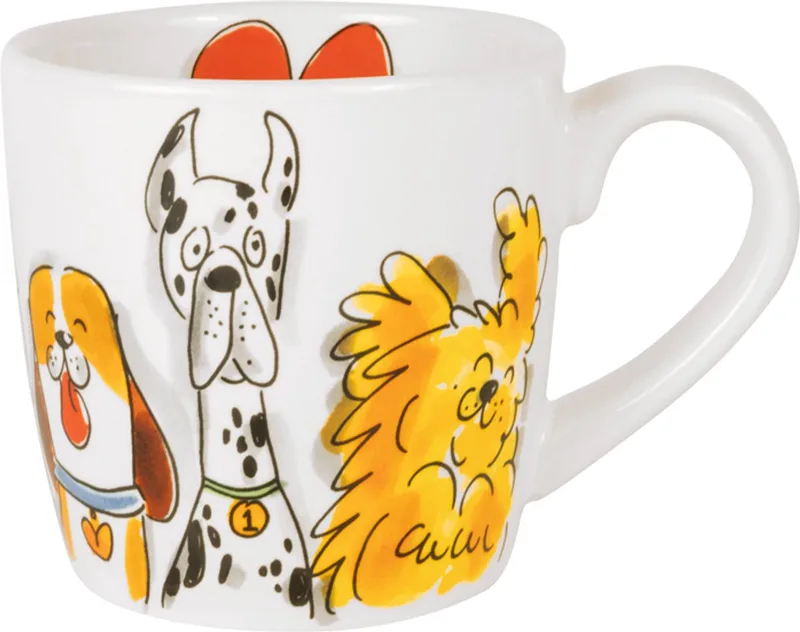 Dier: cappuccino beker 0,5L Dog by Blond Amsterdam in Multicolour – product photo