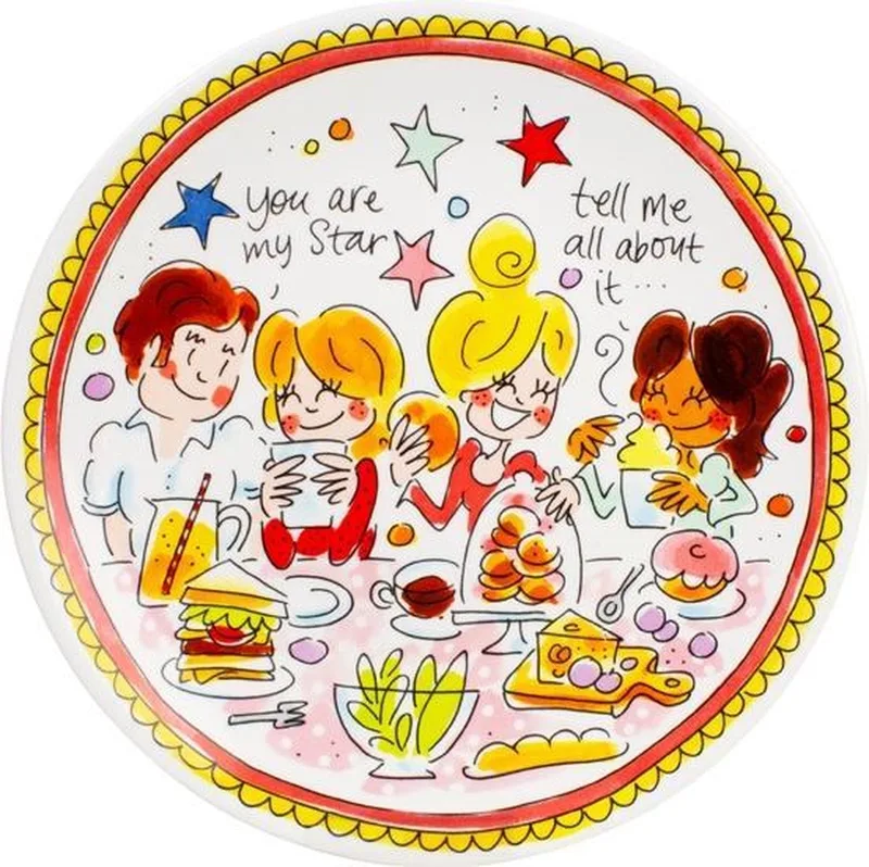 EB: PLATE 22 CM DARK PINK by Blond Amsterdam in Multicolour – product photo
