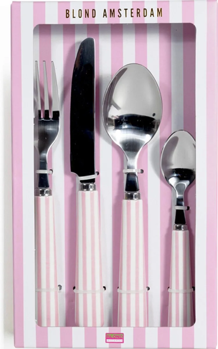 Even Bijkletsen bestekset 4-delig by Blond Amsterdam in Pink – product photo