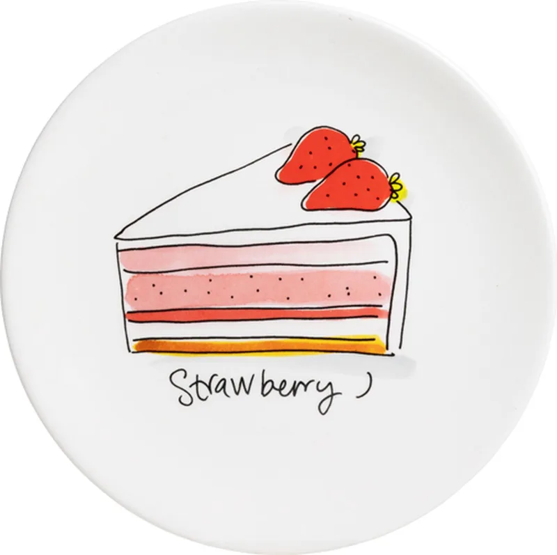 Even Bijkletsen: Bord Strawberry 18cm by Blond Amsterdam in Multicolour – product photo