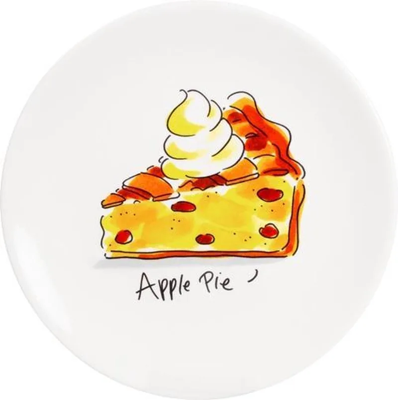 Even Bijkletsen - Cake Plate Apple Pie -18 Cm by Blond Amsterdam in Multicolour – product photo