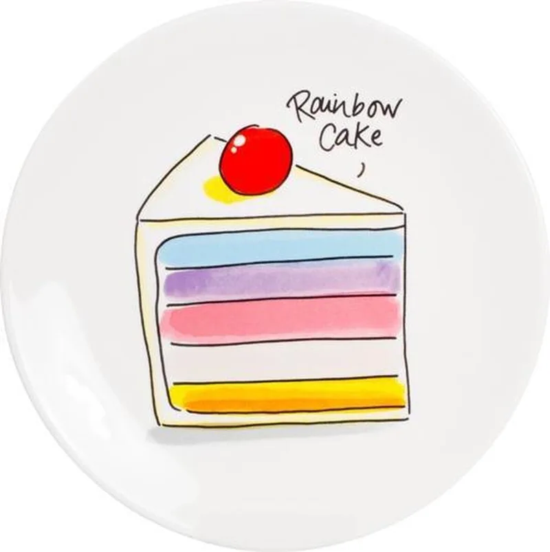 Even Bijkletsen - Cake Plate Rainbow -18 Cm by Blond Amsterdam in Multicolour – product photo