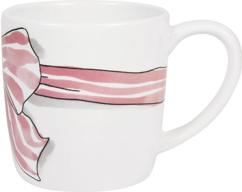 Even Bijkletsen: cappuccino mug 0,5l roze strik by Blond Amsterdam in Multicolour – product photo