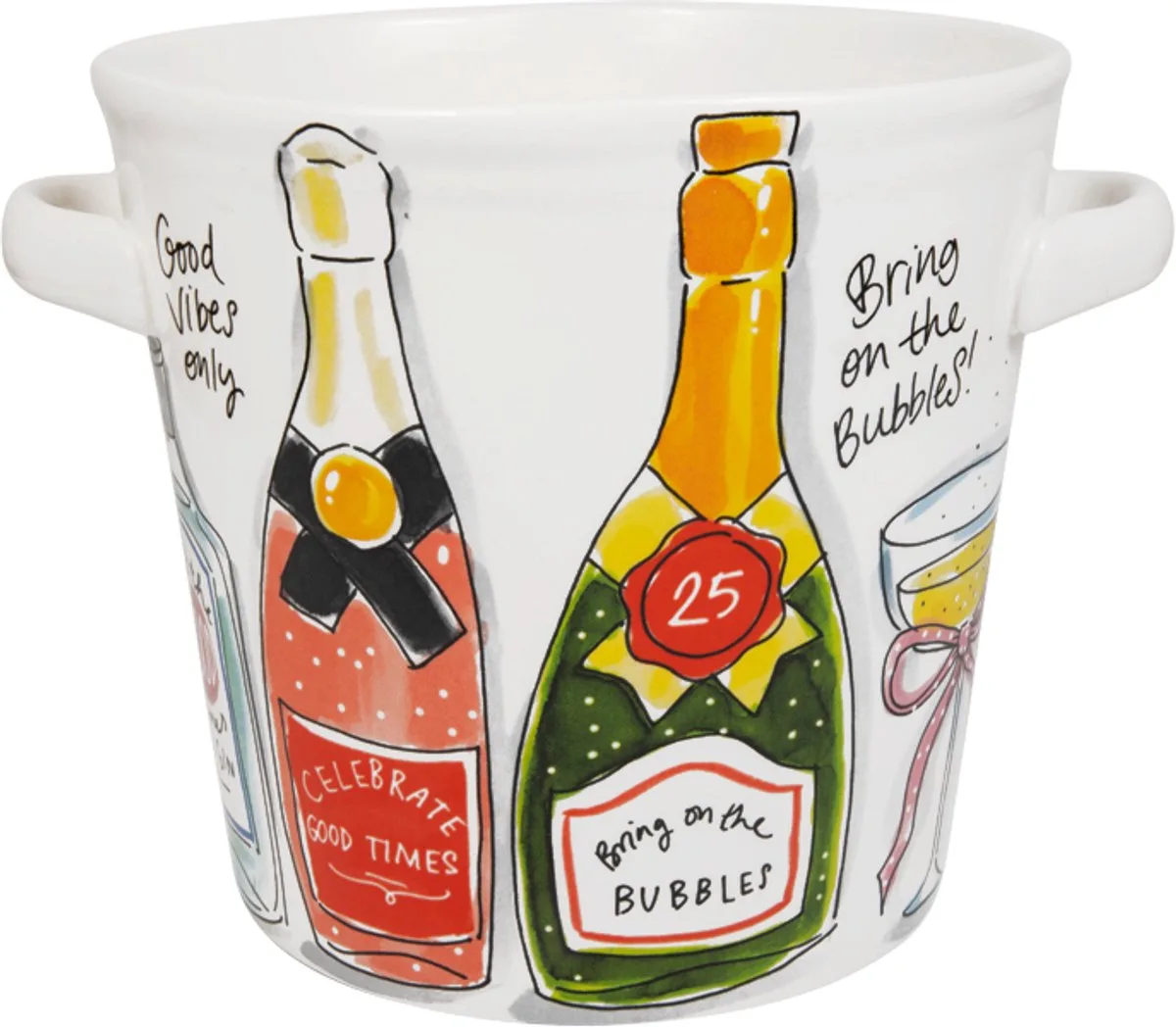 Even Bijkletsen: ceramic ice bucket van Blond Amsterdam in Meerkleurig – productfoto