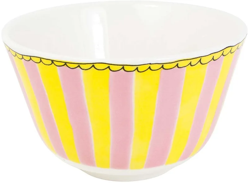 Even Bijkletsen - Kom - Streep - Ø 14 cm by Blond Amsterdam in Multicolour – product photo