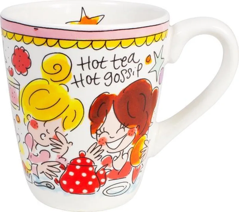Even Bijkletsen mok 350 ml - roze rand by Blond Amsterdam in Blank – product photo