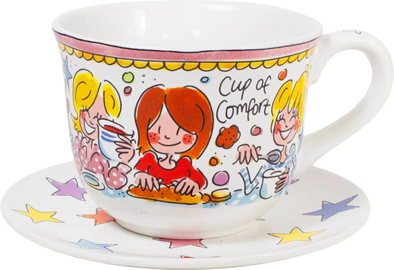 Even Bijkletsen Set: Soep kom en Bord Star 18cm by Blond Amsterdam in Multicolour – product photo