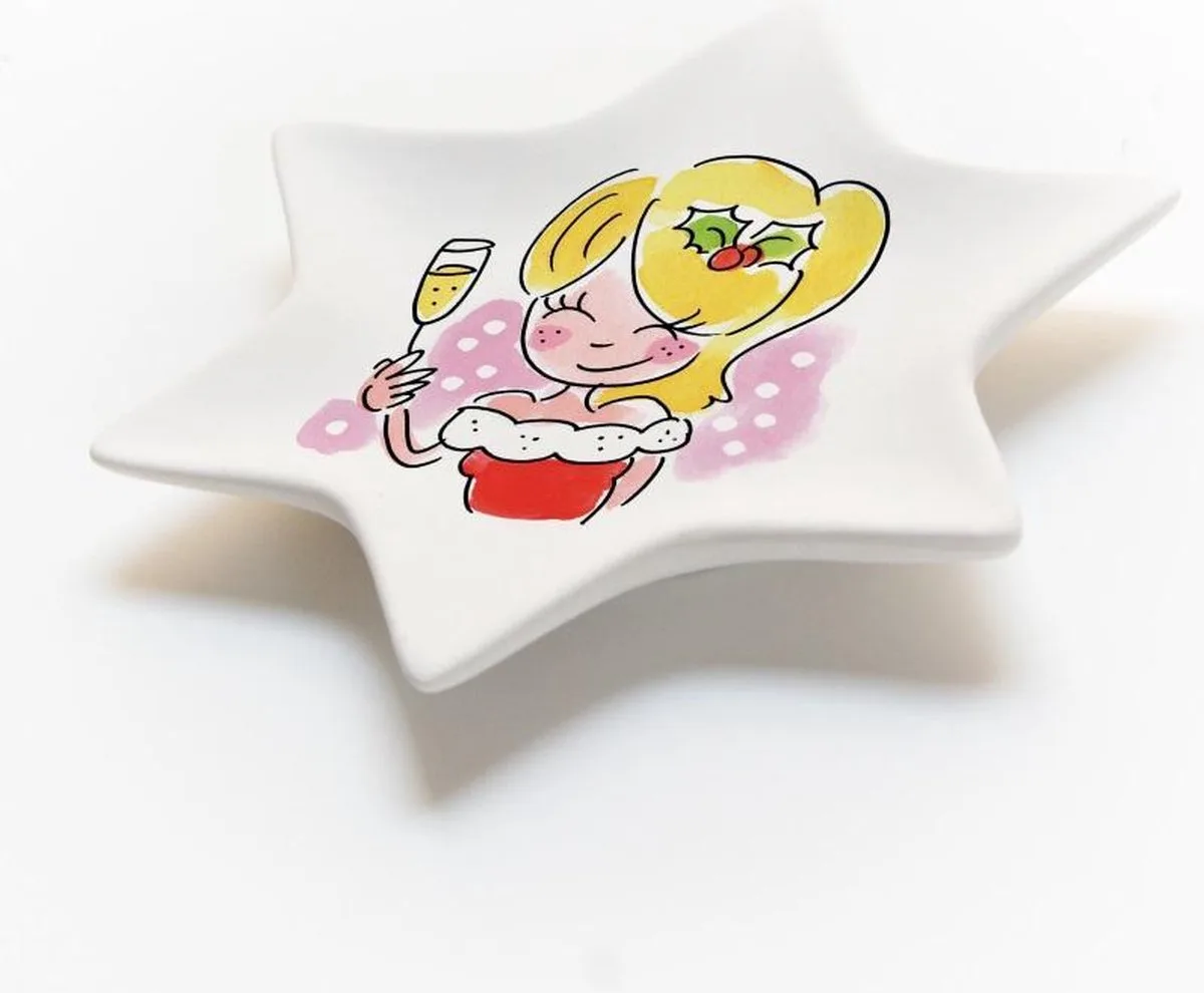 Kerst bord ster Girl - 12 cm van Blond Amsterdam in Meerkleurig – productfoto