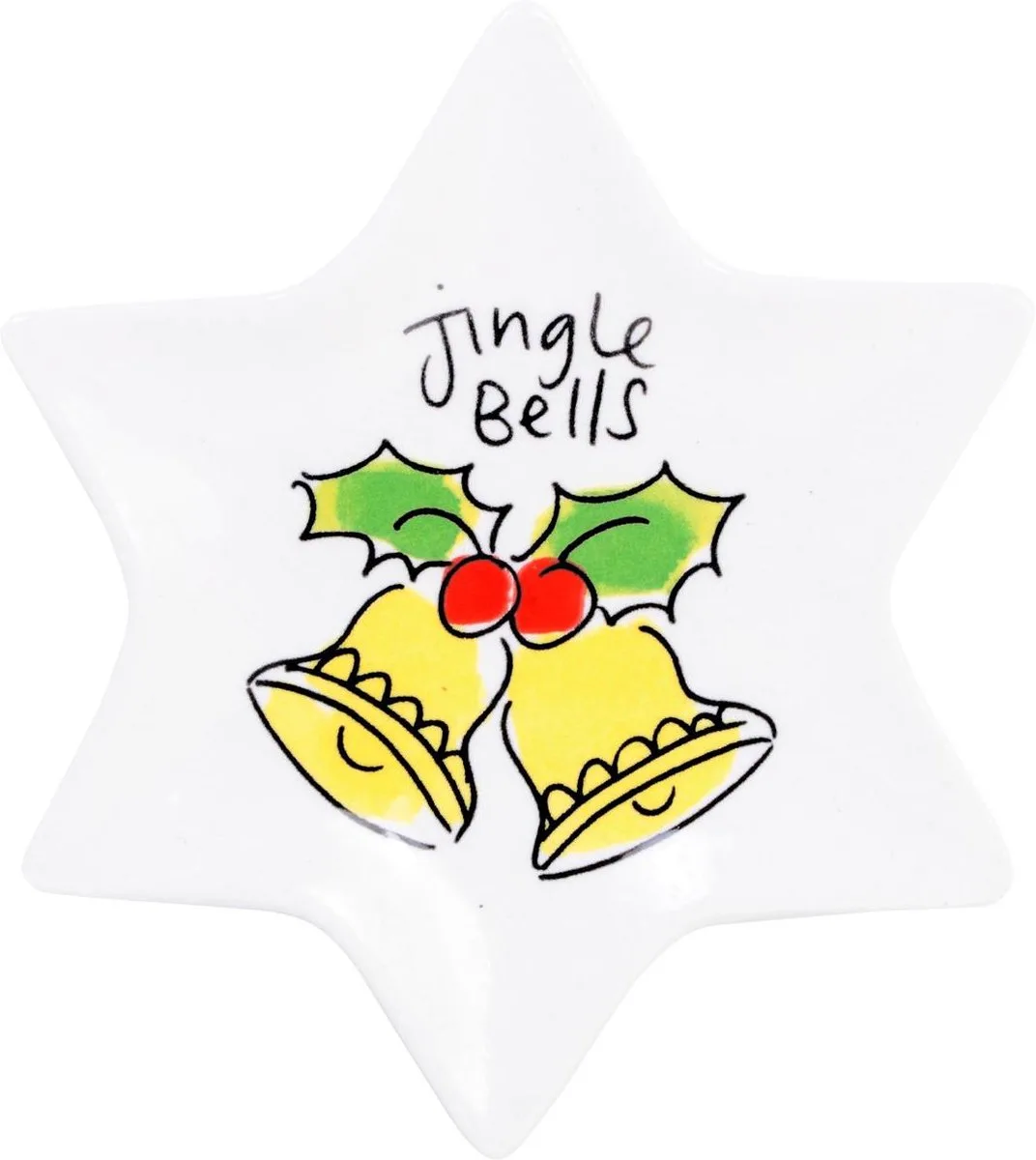 Kerst bord ster jingle bells - 12 cm von Blond Amsterdam in Mehrfarbig – Produktfoto