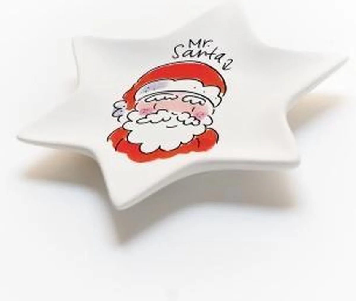 Kerst bord ster Santa - 12 cm van Blond Amsterdam in Meerkleurig – productfoto