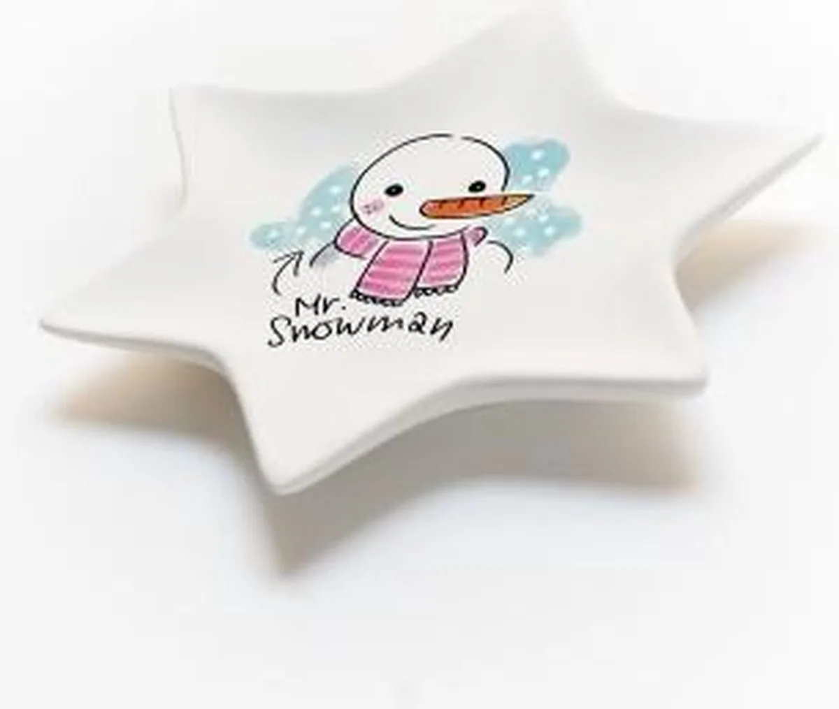 Kerst bord ster Snowman - 12 cm von Blond Amsterdam in Mehrfarbig – Produktfoto