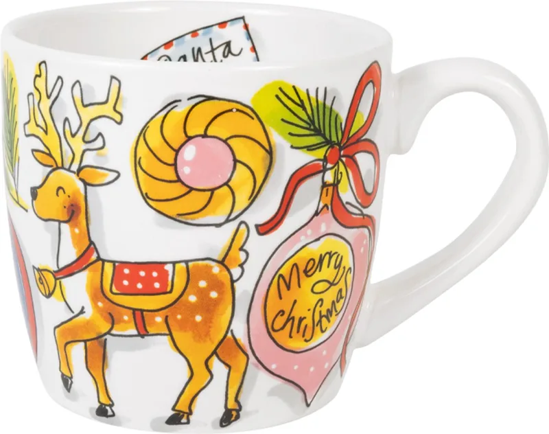 Kerst: Capuccino beker 0,5L Deer de Blond Amsterdam en Multicolore – photo produit