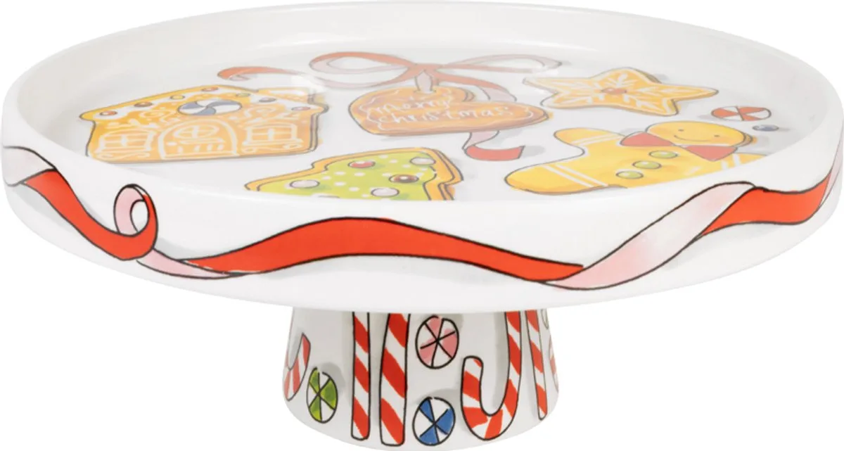 Kerst: Taartplateau 24 cm by Blond Amsterdam in Multicolour – product photo