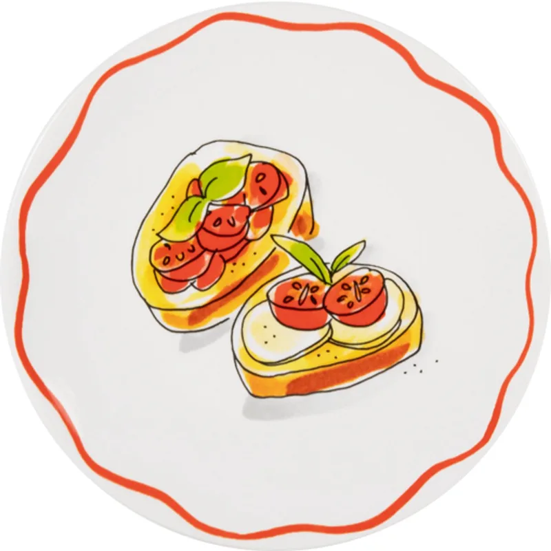 Pasta: bord 18 cm bruschetta by Blond Amsterdam in Multicolour – product photo