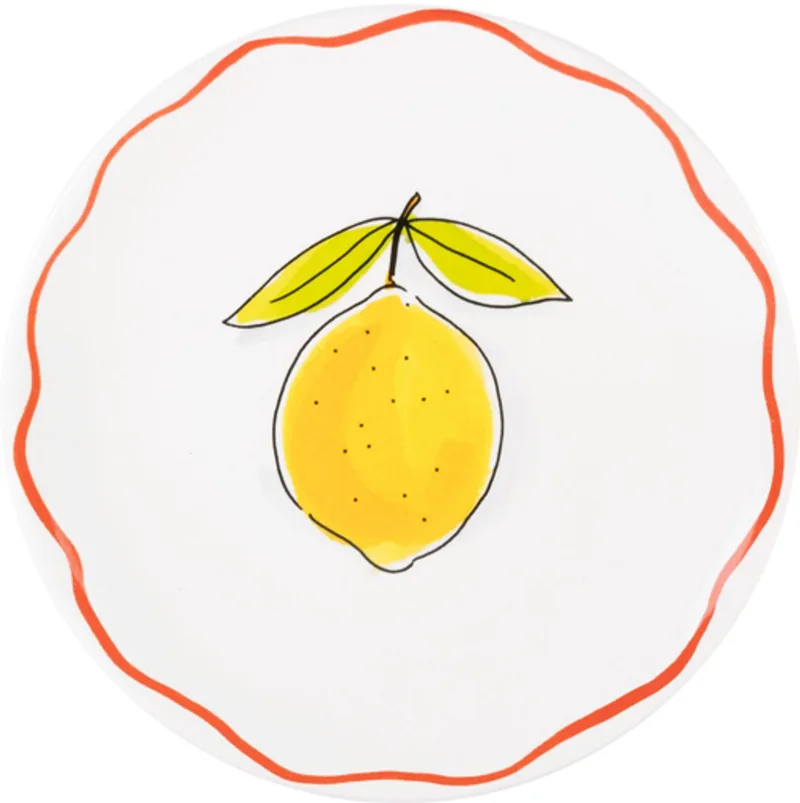 Pasta: bord 18 cm lemon by Blond Amsterdam in Multicolour – product photo