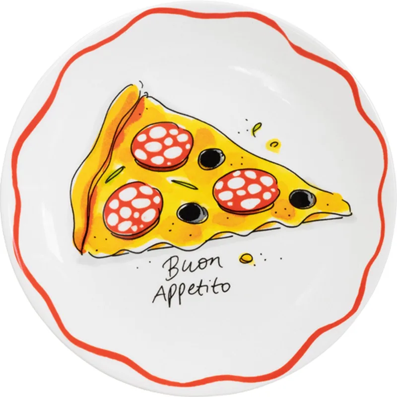Pasta: bord 18 cm Pizza by Blond Amsterdam in Multicolour – product photo