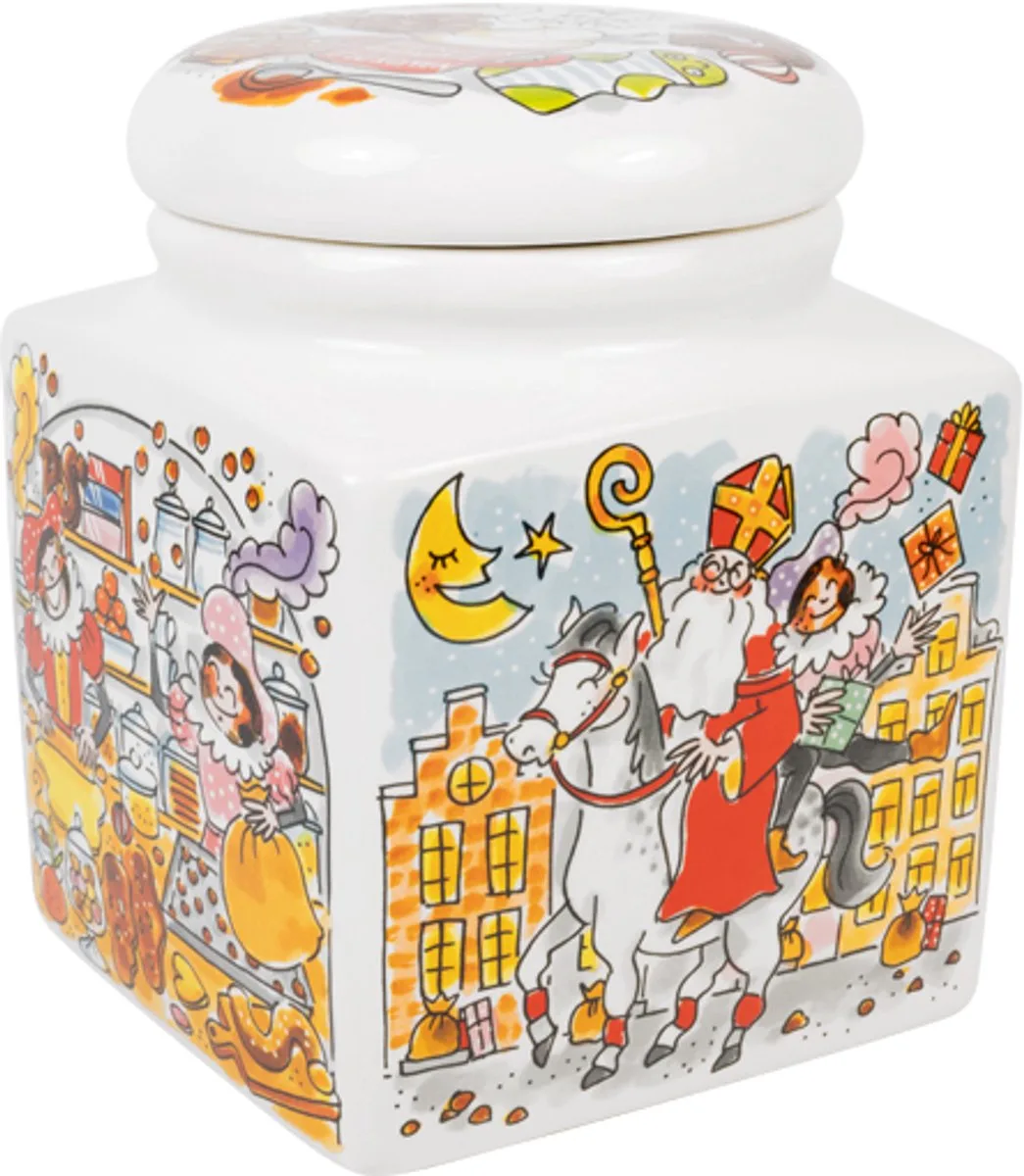 Sint: Voorraadpot 16x20 cm Momenten de Blond Amsterdam en Multicolore – photo produit